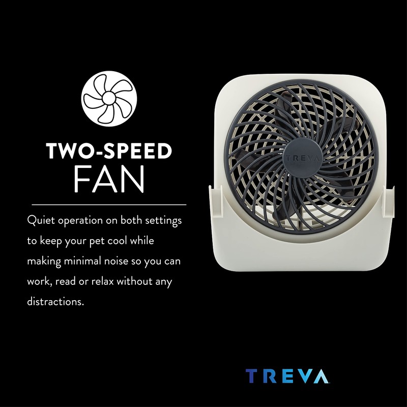 Treva 5-inch Pet Crate Fan for Cooling Dogs and Other