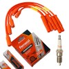 FERRAZZI Kit Cables 9mm + 4 Bujias Iridio Plantino compatible