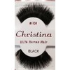 CRISTINA CHRISTINA FALSE EYELASHES #101_100% HUMAN HAIR ( 1 PAIR BLACK)