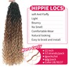 Curly Faux Goddess Locs Crochet Hair 18Inch Pre Looped Synthetic