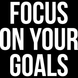 Decal Stickers of Focus On Your Goals (White) (Set of 2) Premium Waterproof Vinyl Decal Stickers for Laptop Phone Accessory Helmet Car Window Mug Tuber Cup Door Wall - BICVER1e79522WHW19Y24