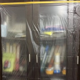 LLPT Tape and Drape Pre-Taped Masking Film 35.4”(Unfolded) x 66 Ft Each 2 Pack General Painters Plastic Drop Cloth for Auto Wall Furniture Painting Protection (MFT902)