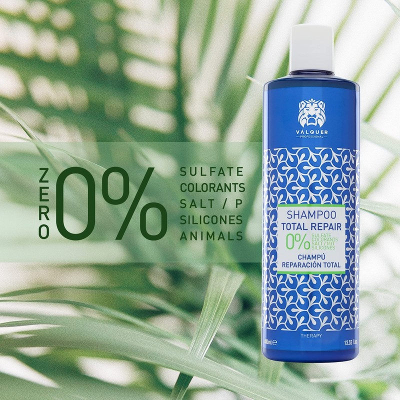 VALQUER Premium Total Repair Shampoo ohne Salz, Sulfate und Silikone,
