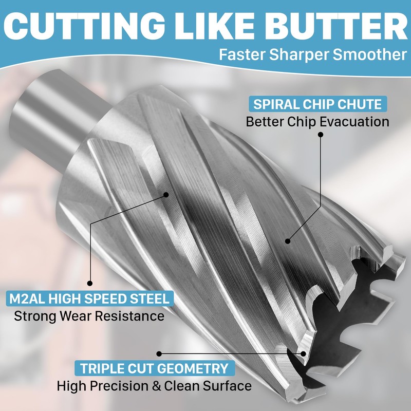KEENTECH M2AL HSS Annular Cutter,5/8 Inch Diameter x 1 Inch