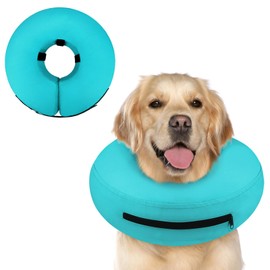 Supet Supet Inflatable Dog Cone Collar Alternative After Surgery, Dog Neck Donut Collar Recovery E Collar to Stop Licking, Soft Dog Cone for Medium Large Dogs