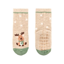 Sterntaler Unisex ABS Socks DP Christmas, beige