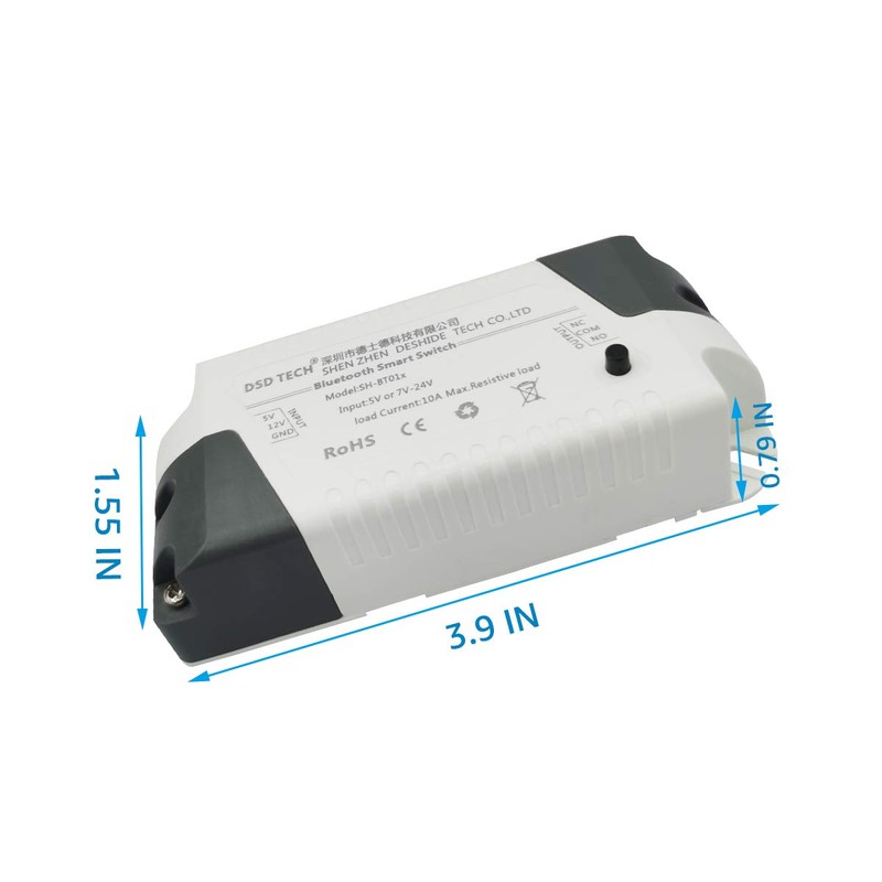 DSD TECH SH-BT01C Bluetooth Relay V2 Support Timer and Security