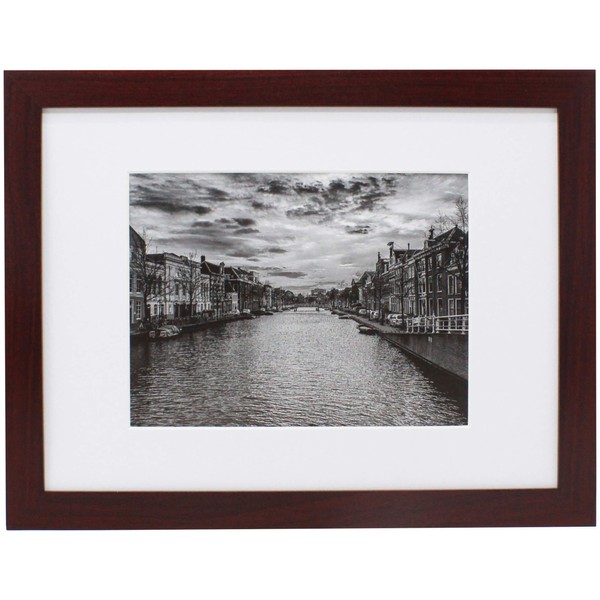 9x12 Dark Cherry Gallery Picture Frame with 6x8 Mat -