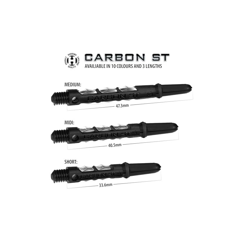 Harrows Darts 3 x Sets of Carbon ST Dart Stems