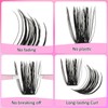 FADLASH Cluster Lashes D Curl Wispy Individual Lashes DIY Eyelash