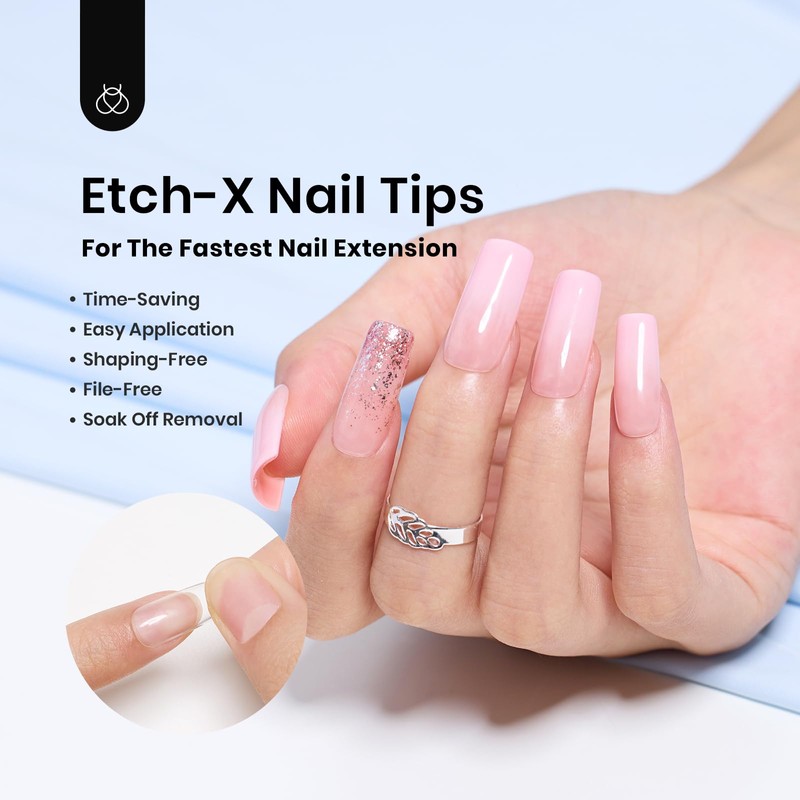 Beetles Gel Nail Tips Easy Nail Extension 504Pcs Pre shaped