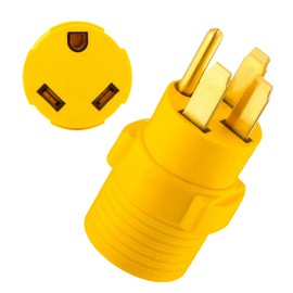 50A to 30A RV Power Adapter, NEMA 14-50P to TT-30R 4 Prong to 3 Prong Converter,50A Male to 30A Female RV Plug Adaptor Connector, Electrical Converter for Travel Trailer Camper, 30A 125V