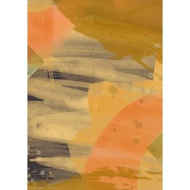 Journal: Yellow, Orange, Black Abstract
