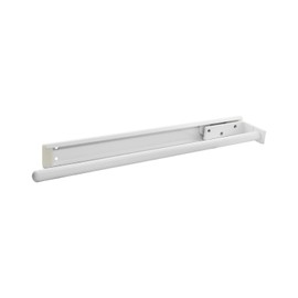 Gedotec Hostel Towel Rail Extendible 1 Arm 1 Piece Towel Rail Aluminium White Coated Installation Length 443 mm Tea Towel Holder for Cupboard Side and Ceiling Mounting