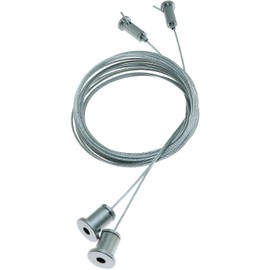 Longdex Light Suspension Cable 2PCS 2m/6.56ft Adjustable Pearl Chrome Stainless Steel Suspension Wire Cables Hanging Chains for Restaurant Shop Home Lights