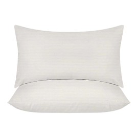 Covers & All Sunbrella Lumbar Pillows Set of 2 White, UV Fade Resistant & Water Repellent Rectangle Lumbar Throw Pillows (Inserts with Covers) for Indoor Outdoor Use