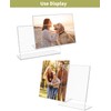 Waaqkid 12 Pack 4x6 / 6x4 Clear Acrylic Photo Frames,
