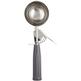 Winco ICD-8 No.8 Ice Cream Disher with Plastic Handle, Size 8, 4 oz Capacity, Gray, Stainess Steel