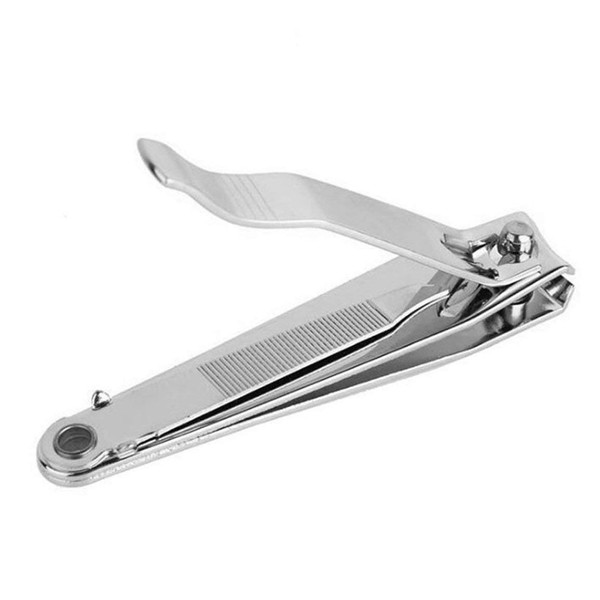 Nail Clippers Household Flat Nail Clippers Practical and Practical Stainless Steel Nail Clippers with File - Silver