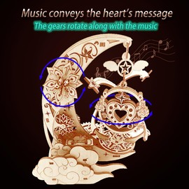 3D Wooden Puzzle for Adults and Teenagers, DIY Music Box, Wooden Construction, Model Kits, Mechanical Puzzles, Construction Craft Sets, Hobbies for Children from 14 Years