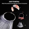 150pcs Nail Swatch Sticks with Ring, Clear Fan-shaped Nail Color
