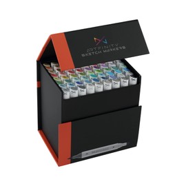 Artfinity Sketch Marker Sets - Vibrant, Professional, Dye-Based Alcohol Markers for Artists, Drawing, Students, Travel, & More! - [Assorted - Set of 72]