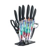 PurpleChef 10 Pieces Kitchen Knives Set. Includes 6 Stainless Steel