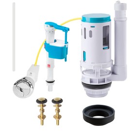 MRUVTC Toilet Flush System Replacement, Dual Flush and Fill Toilet Cistern Kit with Universal Ldual Flush Cistern Valve, Adjustable Height Cistern Flush Replacement for 2" Outlet