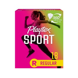 Playtex Sport Tampons, Regular Unscented 18 each (Pack of 1)