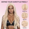 topshe Blonde 13x4 HD Lace Front Wig, 26 Inch Body