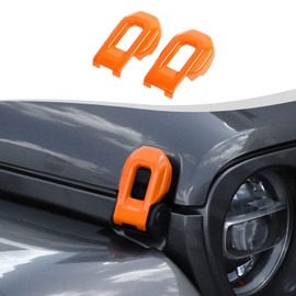 SQQP Hood Latch Lock Catch Brackets Cover Trim Fit for 2018-2025 Jeep Wrangler JL JLU & Gladiator JT(Orange)