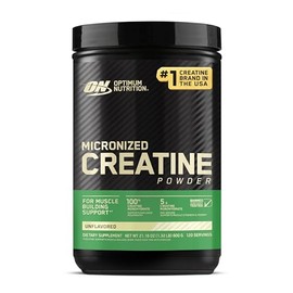 Optimum Nutrition Creatina Micronizada Monohidrato en Polvo, Sin Sabor, 120 Porciones, 600 Gramos (El Embalaje Puede Variar)