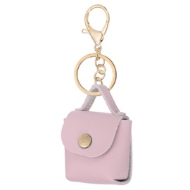 [PATIKIL] Coin Pouch PU Leather Small Coin Purse Keychain for Women Keychain Pouch Mini Tote Bag Keychain Cute Small Purse Handbag Decoration Pink