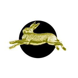 A2 Hare CHROME GOLD COLOURED English Pewter on an Air Freshener fits on a Vent Clip Kit Decoration