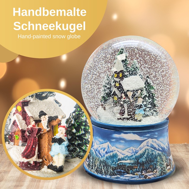 Snow Globe Christmas Walk | Base Winter Landscape Light Blue