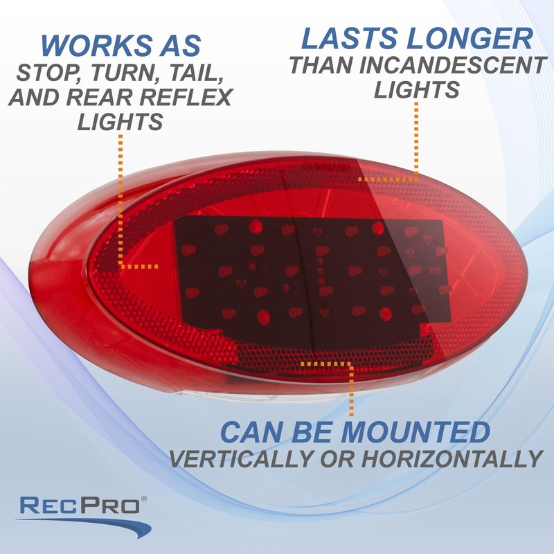 RecPro RV LED Tail Light | Trailer Brake Light |