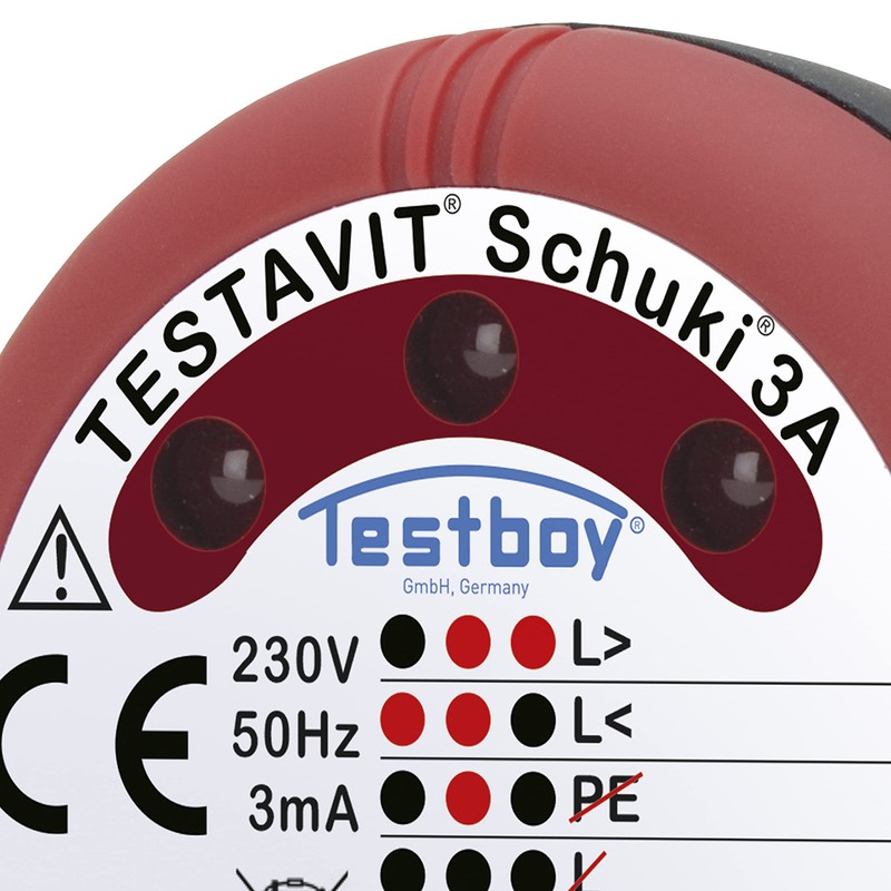 Testavit Schuki 3A Socket Tester (Glow Lamp Display, 230 V,