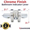 Commercial Door Handle Bathroom Door Lock in Chrome | Vacant