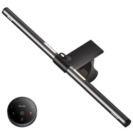 Quntis Computer Monitor Light Bar with Remote, Eye-Care Monitor Light Backlight Desk Lamp for Home Office Gaming, Stepless Dimming Brightness and Color Temperature, No Screen Glare, Gray