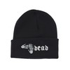 Nostalgic Clothing Hashtag Dead Skeleton Hand Embroidered Slogan Knitted Beanie
