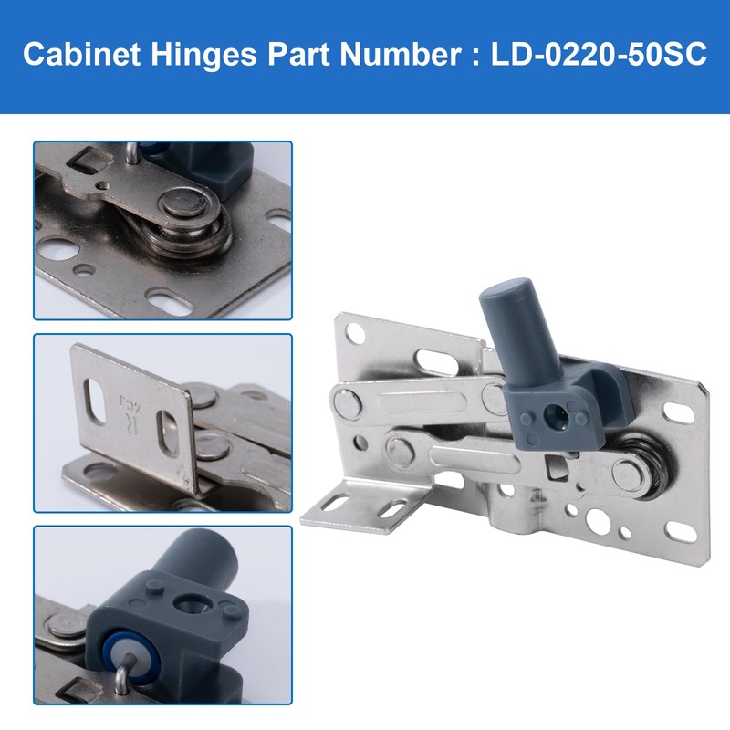 Replacement Pair of Soft Close Pivot Hinges LD-0220-50SC Cabinet Hinges