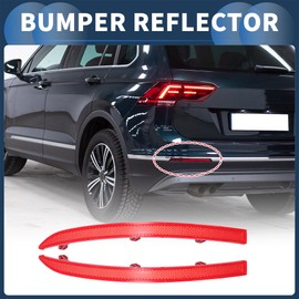 INFINAUTO Bumper Reflector Rear Left Right Bumper Reflector Side Marker No.5N0945105/5N0945106 for Volkswagen Tiguan 2010-2017 Plastic Red Durable