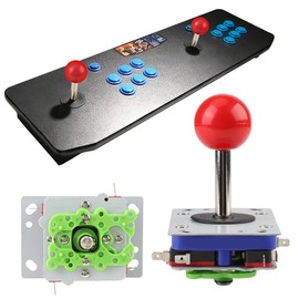 Hztyyier Joystick, Arcade Buttons and Joystick DIY Controller Kit, 2/4/8 Way Game Joystick Ball for Games