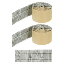 HARFINGTON 2pcs 3D Wall Edging Self-Adhesive 89"x3.1" Flexible Peel and Stick Molding Trim for Wall Mirror Door Wardrobe Gap Sealing Frame Lines, Grey