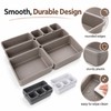 8-Piece Adjustable Drawer Organizer Set, Plastic Storage Trays for Makeup,