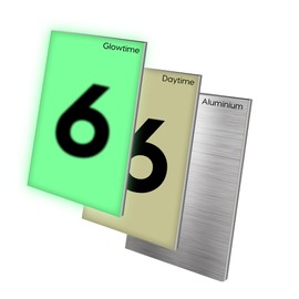 House Numbers for Outside Light Up Solar - Solar House Numbers for Outside on Mailbox or Sign - Glow In The Dark Lighted Number 6 - Illuminated for Easy Address Discovery