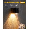 LUHLEE Solar Wall Lights Outdoor, Modern Square Solar Wall Sconce