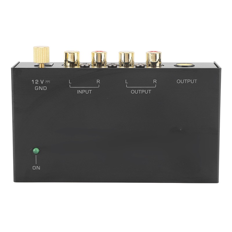 Phono Preamplifier AC Metal 100‑240V Sound Record Player Preamplifier for