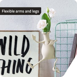 Florino – Friendly Flower Vase Modern Home Décor Vase for Flowers Unique Gifts by Peleg Design (Stone)