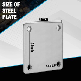 4 Pcs Steel Plate with Holes,4"x4"A36 Steel Plate Hot Rolled,Laser Cut Metal Plate Weldable & Paintable Steel Plates,Ideal for Industrial & DIY Projects